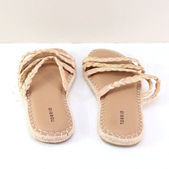 Torrid Strappy Braided Espadrille Slide Sandals size 10WW  NEW - Picture 4 of 6